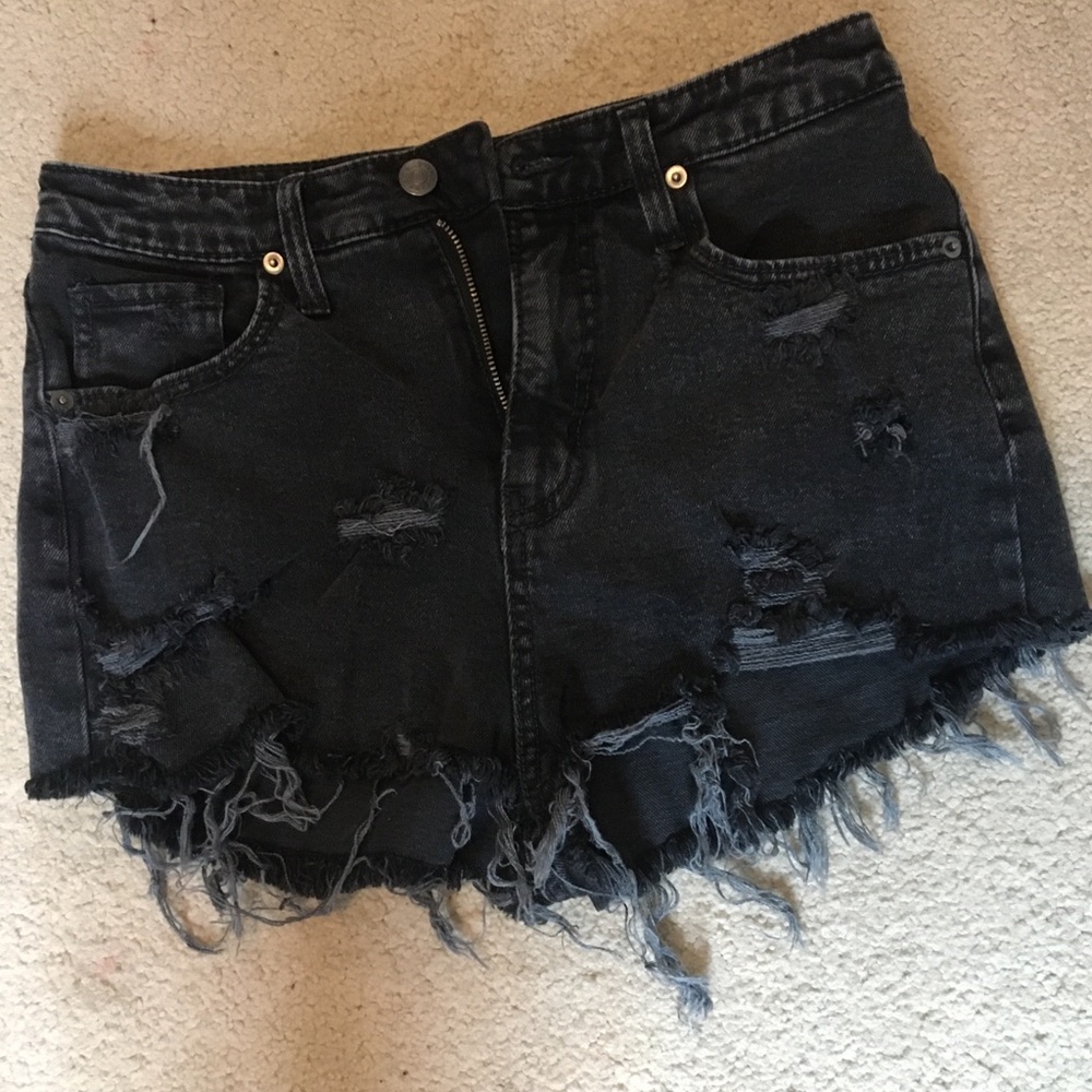 High wasted jean shorts